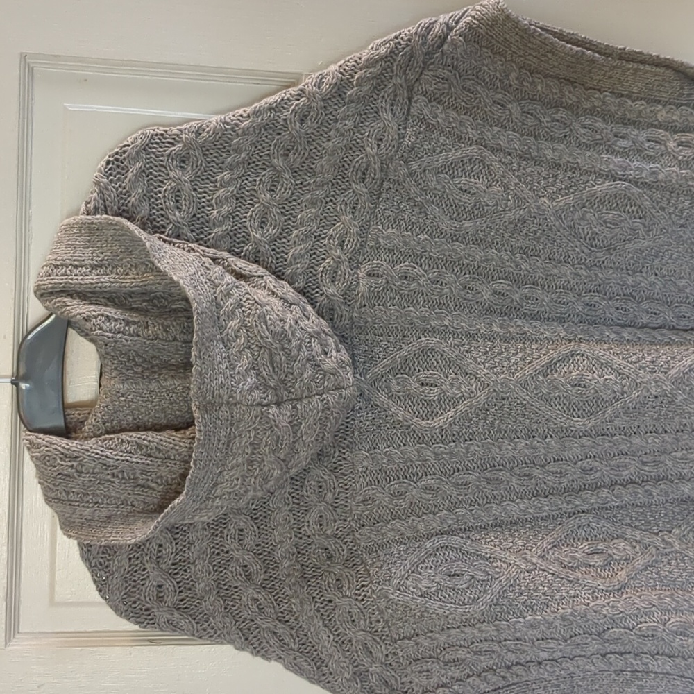 Aran Craft Merino Wool Button Cape Poncho - Picture 11 of 16
